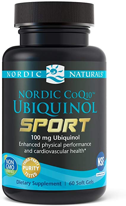 Nordic Naturals CoQ10 Ubiquinol Sport - Coenzyme Q10 Gives Cellular Energy By Aiding ATP Production, 60 Count