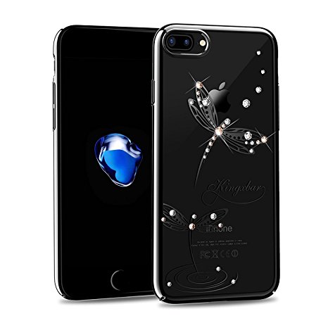 KINGXBAR for Apple iPhone 8 Plus Case,iPhone 7 Plus Case ,Bling Diamond Crystals from SWAROVSKI Element ,Fashion Hard PC Transparent Sparkly Cover for Christmas party