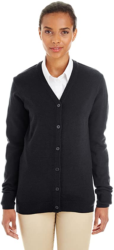 Harriton Womens Pilbloc V-Neck Button Cardigan Sweater (M425W)