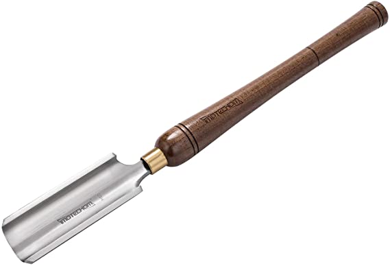 IMOTECHOM 2-Inches HSS Roughing Gouge Lathe Chisel Wood Turning Tools with Walnut Handle, Round Plastic Box and Hanging Bag