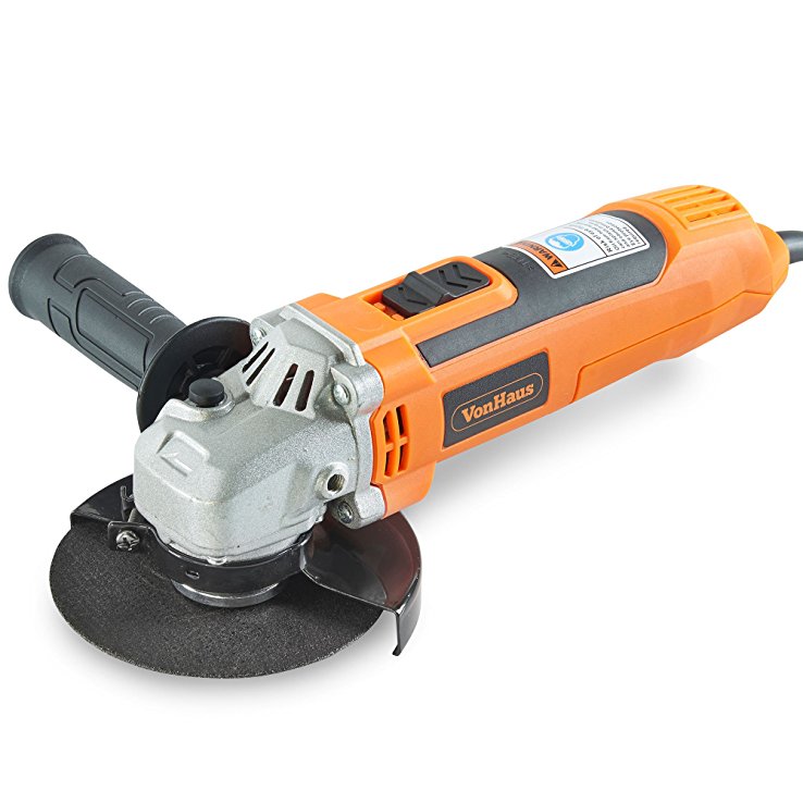 VonHaus 650W Angle Grinder 115mm with 6 Speeds, Safety Guard & Support Handle