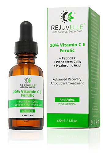 SALE Best Vitamin C Serum For The Face 20 CE Ferulic Acid BONUS Peptides Diminish Wrinkles  Antioxidant Plant Stem Cells Prevent And Repair Sun UV Damage Anti Wrinkle And Anti Aging Treatment Look No Further 100 Guarantee USA Made GLUTEN and PARABEN FREE Click BUY NOW