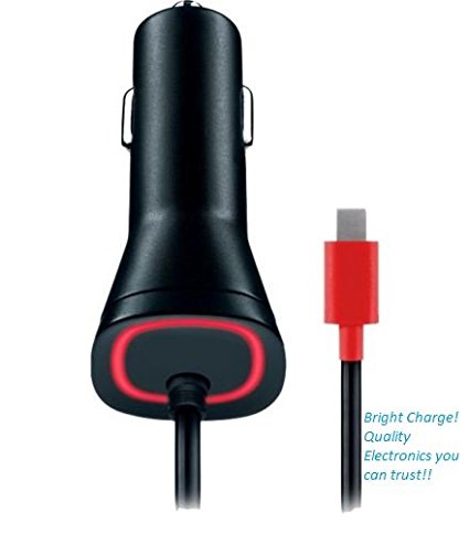 Bright Charge! - Rapid Type C 2.0 Quick Charge For Motorola Droid Z, Z Force, Z Play, LG G5, Google Pixel (Car Charger)