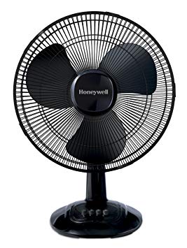 Honeywell Comfort Control Oscillating Table Fan Adjustable Tilt Head With 3 Speeds & Removeable Grill