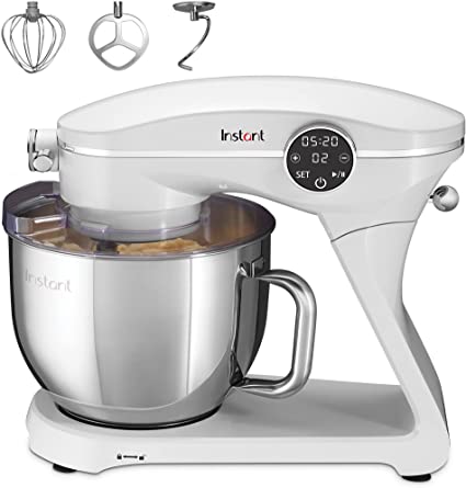 Instant Stand Mixer Pro, 10-Speed Tilt-Head Electric Mixer with Digital Interface, 7.4-Qt Stainless Steel Bowl, From the Makers of Instant Pot, 600W, Lightweight, Whisk, Dough Hook and Mixing Paddle