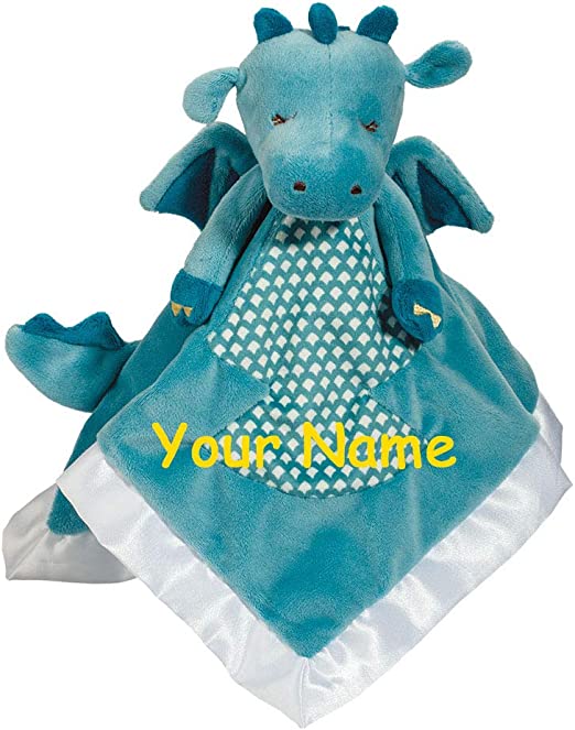 Personalized Little Blue Dragon Lil Snuggler Plush Blanket with Custom Name