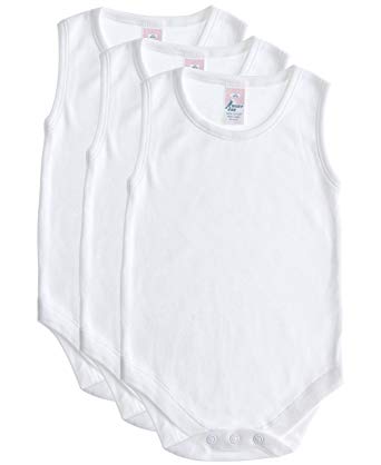 Baby Jay 3 Pack Sleeveless Onesie For Babies and Toddlers - Premium Soft Cotton Bodysuit For Boys and Girls