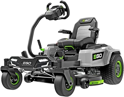 EGO Power  ZT4205S 42-Inch 56-Volt Lithium-ion Cordless Zero Turn Radius Mower with e-Steer™ Technology with (4) 12.0Ah Batteries and Charger Included