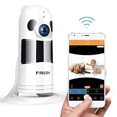 Wifi Camera, FREDI HD 1080P Wireless Baby Monitor Wifi Security Wide Viewing Angle IP Camera with IR Night Vision /2-way Talking/ Motion Detection Loop recording(Without SD Card) (White)