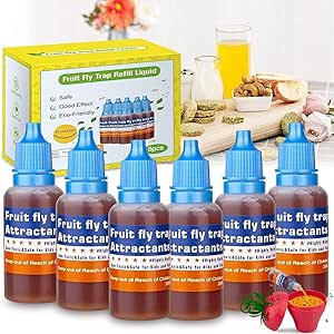 Efficient Gnat Killer Indoor, Upgrade Fruit Fly Trap Refill Liquid Only Fruit Fly Traps for Indoors Refill Liquid Fly Traps 002