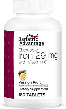 Bariatric Advantage - Chewable Iron 29mg - Passion Fruit, 180 Count