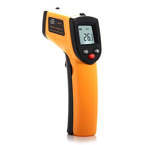 Non-Contact IR Laser Infrared Digital Thermometer -58℉~ 716℉ (-50℃ ~ 380℃) LCD Digital Infrared Laser Temperature Instant-read Handheld for Hot Water Pipes / Hot Engine Parts / Cooking Surfaces
