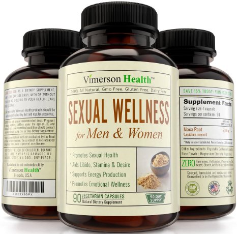 90 DAY SUPPLY - Sexual Wellness for Women and Men - The Best 100 All Natural Supplement to Increase Energy Libido Power Desire Metabolism Sex Drive Stamina - Pure Maca Root Pills