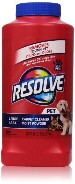 Resolve Pet Expert Carpet Cleaner Powder - Eliminates Dirt and Odors - Removes 3X More Pet Hair, 18 oz