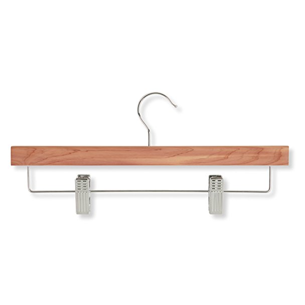 Honey-Can-Do HNGZ01535 Skirt/Pant Hangers With Clips, Cedar, 8-Pack