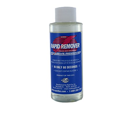 RAPID REMOVER Adhesive Remover for Vinyl Wraps Graphics Decals Stripes 4oz Sprayer