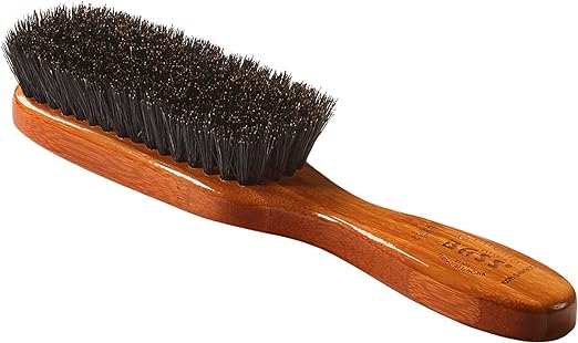 Brush - Semi Oval 100% Soft Boar Wood Handle For Very Fine Hair Gentle To The Sc