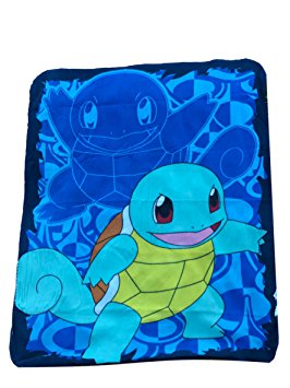 Pokemon Blanket - Fleece Throw - For Kids, Boys, Girls - Pokemon Go -Squirtle