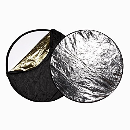 Digiant Portable 43inch round 5 in1 Mulit-color (black,sliver,white,gold,translucent)light reflector/Diffuser fit for Camera photo,studio photography(include case bag)