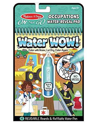 Melissa & Doug On The Go Water Wow! Reusable Water-Reveal Activity Pad – Occupations