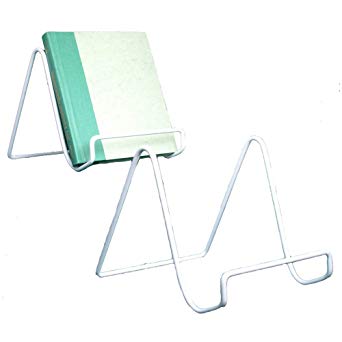 Wire Easel Plate Stands Display Holder - Sturdy White White Metal Stands - 6 Inch - Pack of 2