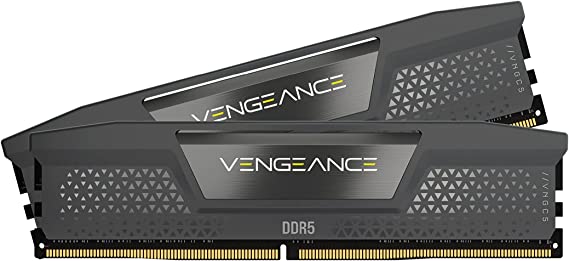 Corsair Vengeance DDR5 64GB (2x32GB) DDR5 6000MHz C40 AMD Optimized Desktop Memory Kit - Onboard Voltage Regulation - AMD Expo Compatibility - Compact Form-Factor - Steel Gray