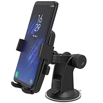iOttie Easy One Touch XL Car Mount Holder for iPhone 7 Plus, 6s Plus, Galaxy S7 Edge, S6 Edge, Note 7 5- Retail Packaging- Black