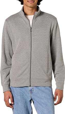 Amazon Essentials Mens Lightweight French Terry Full-Zip Mockneck Sweatshirt