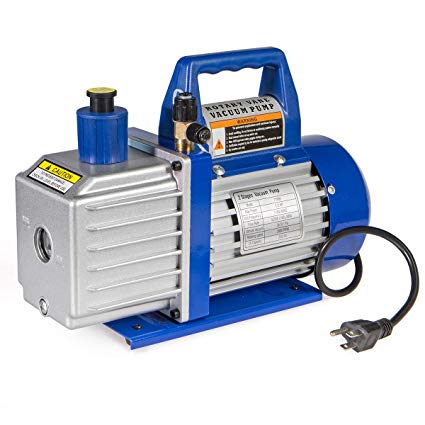 XtremepowerUS 1/2HP 2-Stage Vane Vacuum Pump (5 CFM) Air Conditioner Refrigeration HVAC Air AC A/C R410a R134