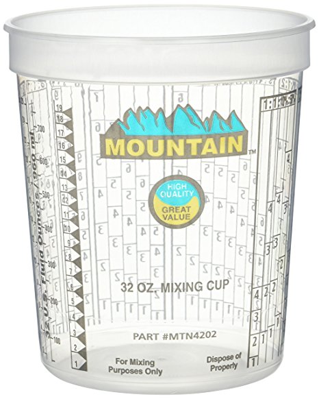 Mountain MTN4202 Mountain Disposable Quart Mixing Cup ( (100 per case))