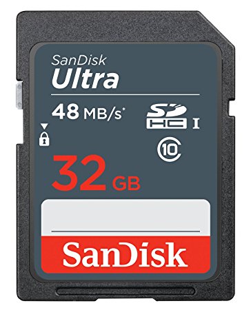 SanDisk Ultra 32 GB SDHC Class 10 Memory Card up to 48 Mbps