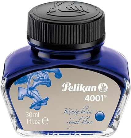 Pelikan 4001 Bottled Ink for Fountain Pens, Royal Blue, 30ml, 1 Each (301010)