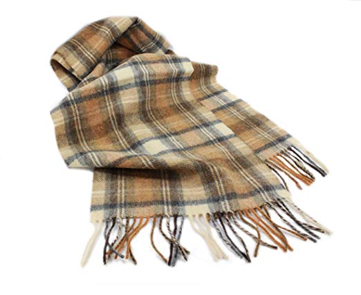 Biddy Murphy Plaid Scarf Wool Unisex 63 Inches x 12 Inches Made in Ireland