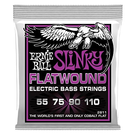 Ernie Ball Power Slinky Flatwound Bass Set, .055 - .110