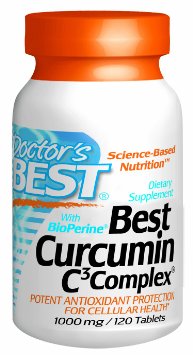 Best Curcumin C3 Complex with Bioperine 1000 mg Tablets 120-Count