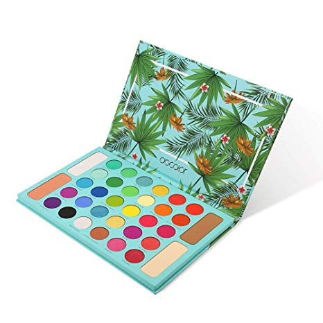 Tropical Eyeshadow Palette Docolor 34 Color Eye Shadow Matte Glitter Highly Pigmented Professional Makeup Eye Shadow Powder Long Lasting Waterproof Cosmetic Eye Shadow Palette