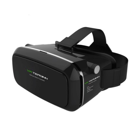 Tepoinn 3D VR Glasses, 3D VR Headset Virtual Reality Box with Adjustable Lens and Strap for iPhone 5 5s 6 plus Samsung S3 Edge Note 4 and 3.5-6.0 inch Smartphone for 3D Movies and Games