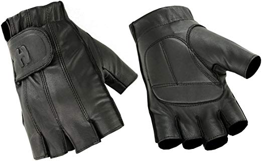 Deer Soft Gel-Padded Palm Fingerless and Full Finger Styles Motorcycle Riding Gloves