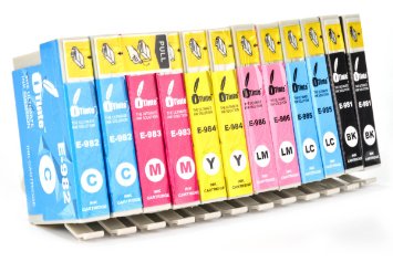 iTinte 098XL Compatible Ink Cartridges (2 Black, 2 Cyan, 2 Magenta, 2 Yellow, 2 Light Cyan, 2 Light Magenta) for Epson Artisan 837, Epson Artisan 730, Epson Artisan 810 and more