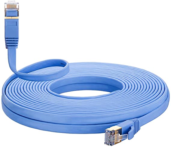 Cat 7 Ethernet Cable 40 ft Blue, MORELECS Cat 7 Internet Cable 40 ft Ethernet Cable RJ45 Network Cable Cat7 LAN Cable for PC Laptop Modem Router Cable Ethernet