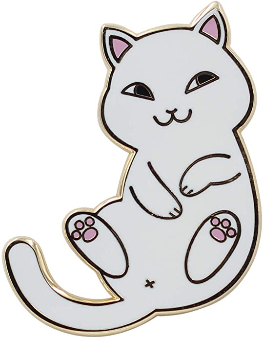 Real Sic Playful Cat Enamel Pin - Cute & Funny Cat Lapel Pin in for Jackets, Backpacks, Tops, Bags & Hats