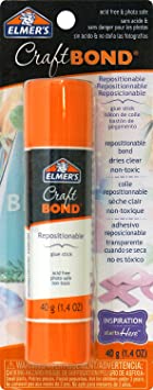 Elmer's E64021 Craftbond Repositionable Glue Stick, Jumbo Size, 1.4 Oz. (40g), 1 Stick