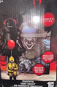 Holiday Gemmy IT Pennywise Halloween Lightshow Projection Silhouette Pennywise Indoor/Outdoor Decoration, 41624