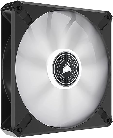 CORSAIR ML140 LED Elite, 140mm Magnetic Levitation White LED Fan with AirGuide, Single Pack, Black