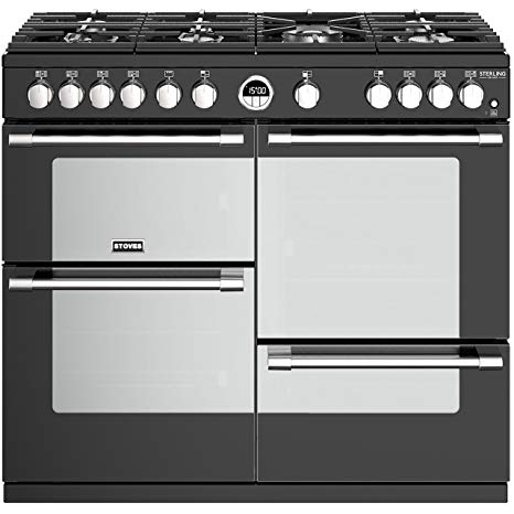 Stoves Sterling Deluxe S1000G Freestanding A/A/A Rated Gas Range Cooker -Black
