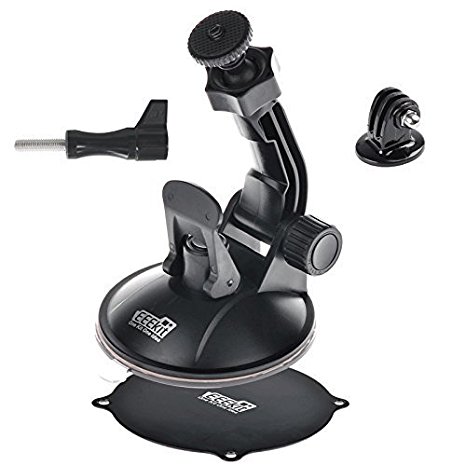 Premium Windshield Suction Cup Mount for Sony Action Cam AS100V AS200V AZ1 Mini /GoPro HERO4 /3 Plus /3/2/1, EEEKit Suction Kit for Action Cam