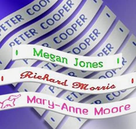 60 Woven Sew in School Name Tapes Name Tags Labels