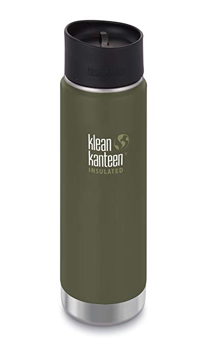 Klean Kanteen Wide Mouth Stainless Steel Coffee Mug with Klean Coat, Double Wall Vacuum Insulated and Leak Proof Café Cap 2.0 2018