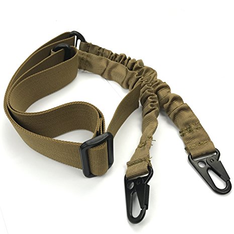 Feyachi 2 Point Rifle Sling/Gun Sling Adjustable Shoulder Strap with Metal Hook