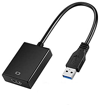 USB to HDMI Adapter, USB 3.0/2.0 to HDMI Adapter,HD 1080P Video Audio Graphics Converter, Support Laptop PC Projector HDTV TV Windows 7/8/10